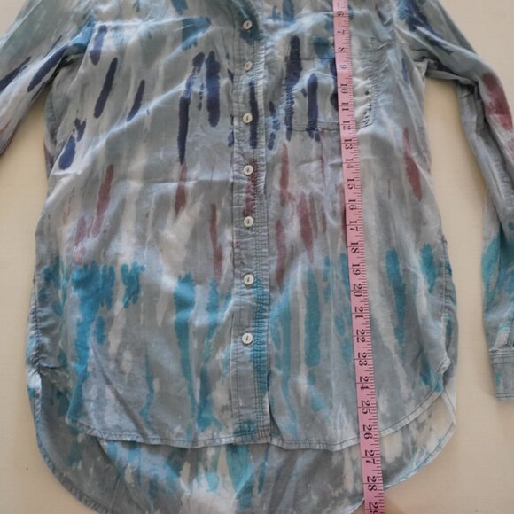 Anthropologie PICRO Button Down Long Sleeve Tie Dye Shirt size Small - Picture 6 of 9